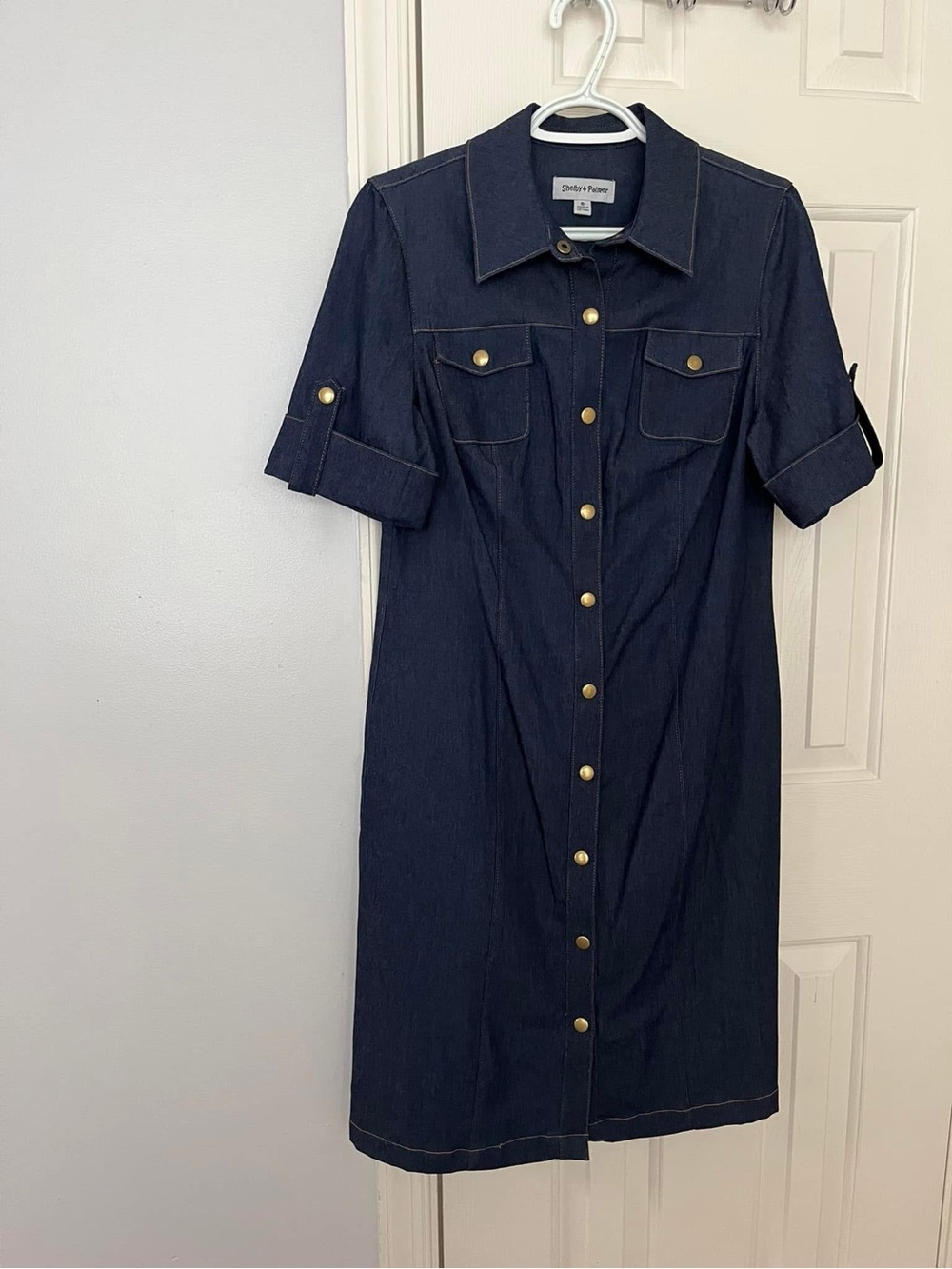 🔥NEW🔥Classy Washable Flattering Denim-Look Dress